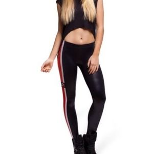 Blackmilk N7 Mass Effect wet look leggings size US S